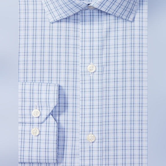 Buttoned Down Men's Tailored Fit Spread Collar Pattern Dress Shirt - Picture 4 of 7